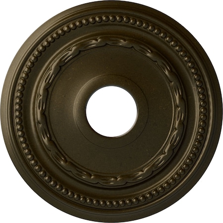 Ekena Millwork Federal Ceiling Medallion (Fits Canopies up to 8 1/2"), 15 3/8"OD x 3 5/8"ID x 1"P, Green Gold CM15FEGGS